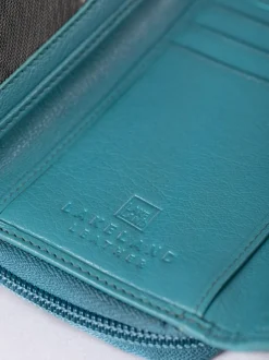 Lakeland Leather Green Medium Icon Stud Tab Purse Outlet
