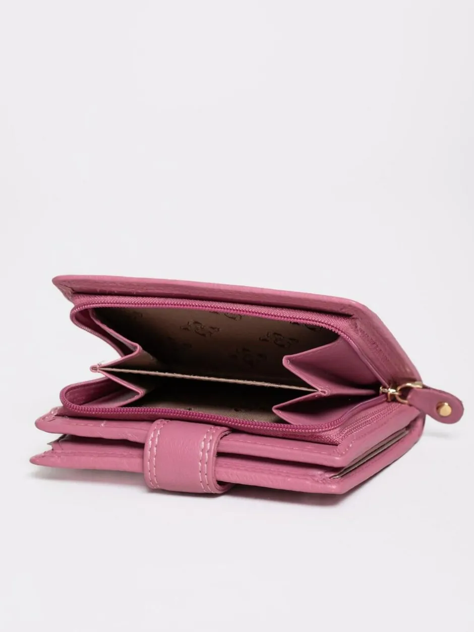 Lakeland Leather Mauve Pink Small Tab Purse Clearance