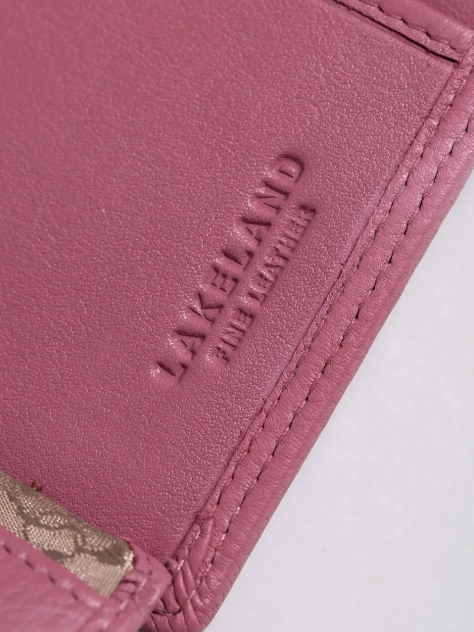 Lakeland Leather Mauve Pink Small Tab Purse Clearance