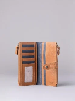 Lakeland Leather Hartsop Leather Double Zip Purse Natural Clearance
