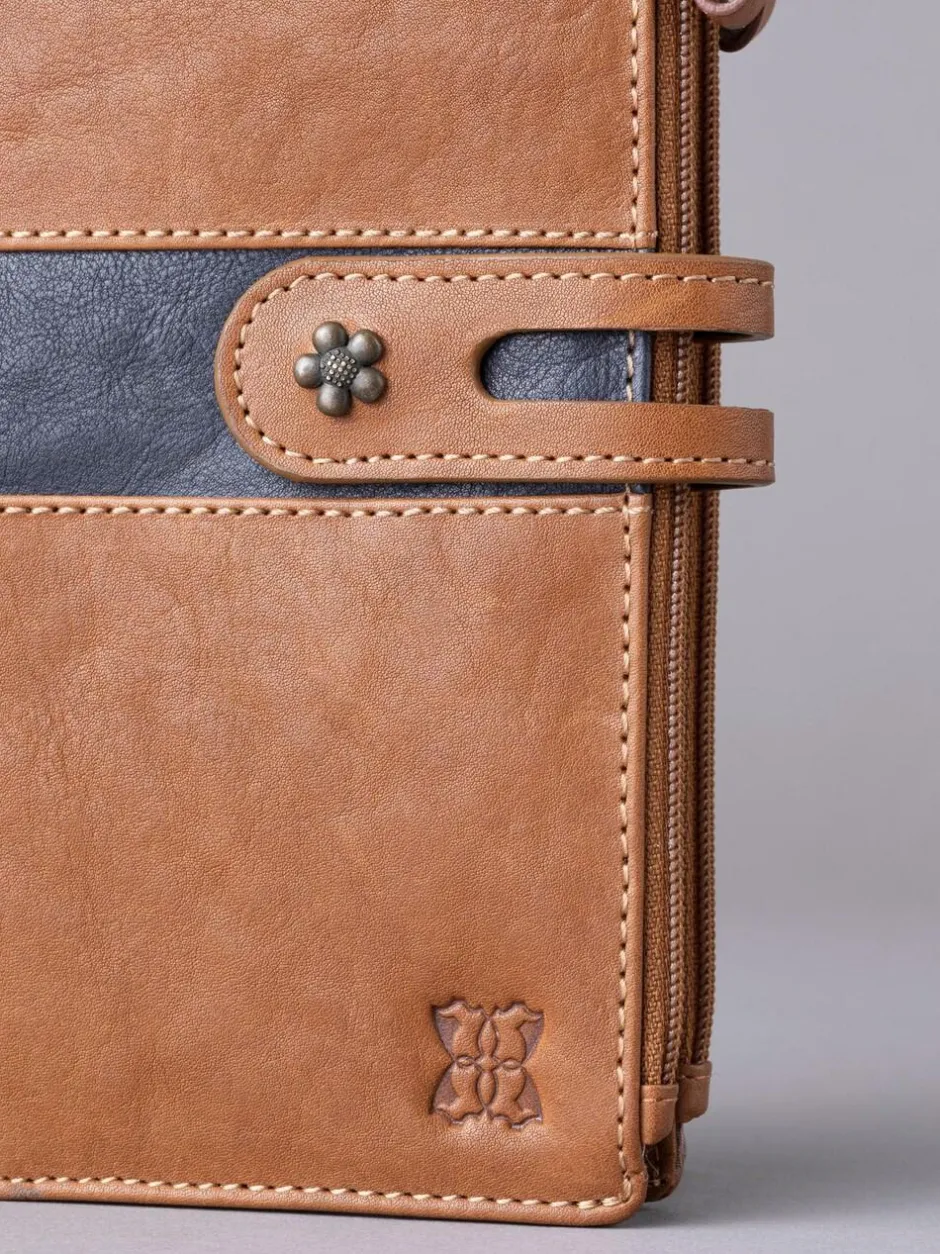 Lakeland Leather Hartsop Leather Double Zip Purse Natural Clearance