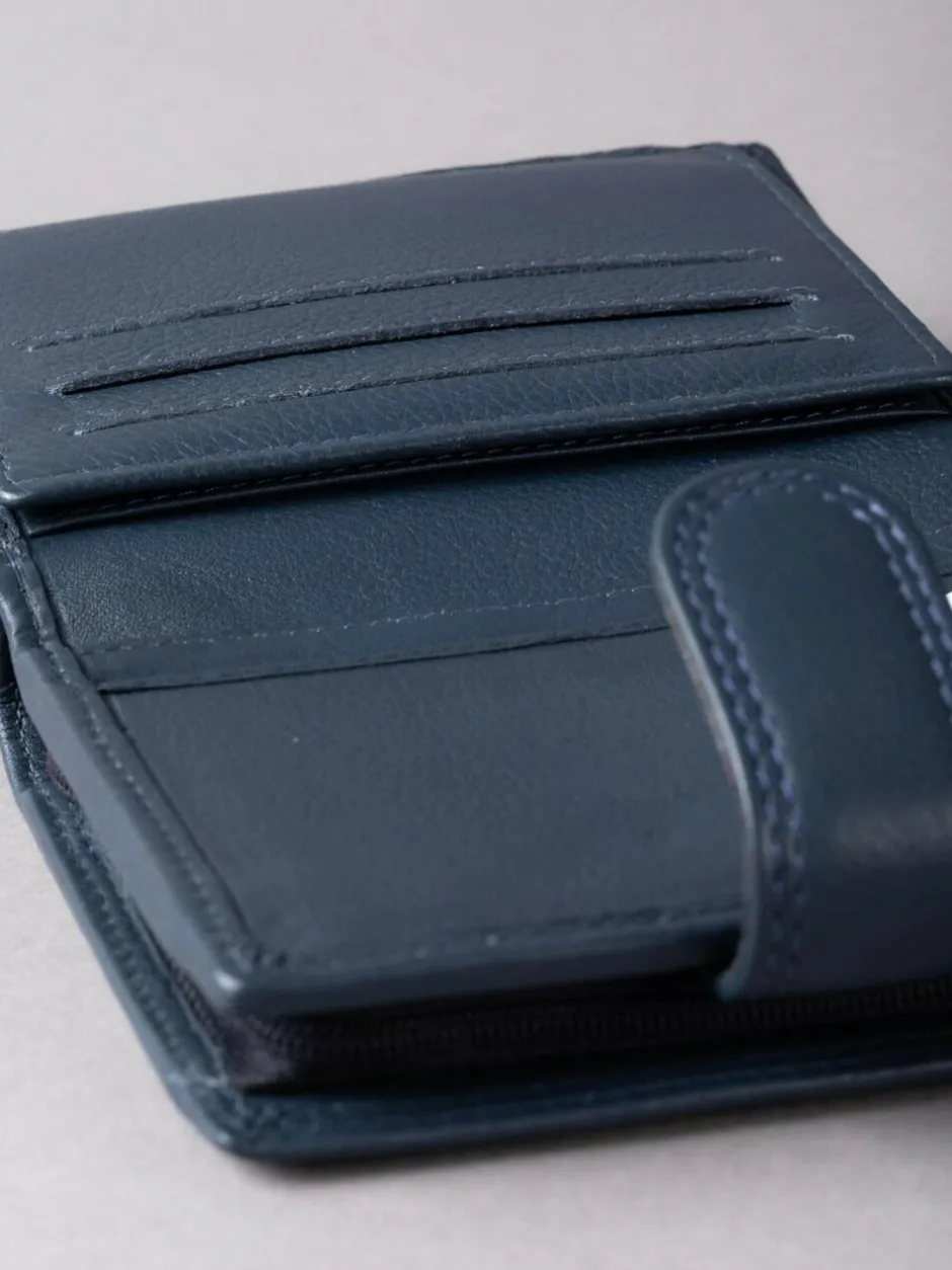 Lakeland Leather Navy Blue Small Tab Purse Online