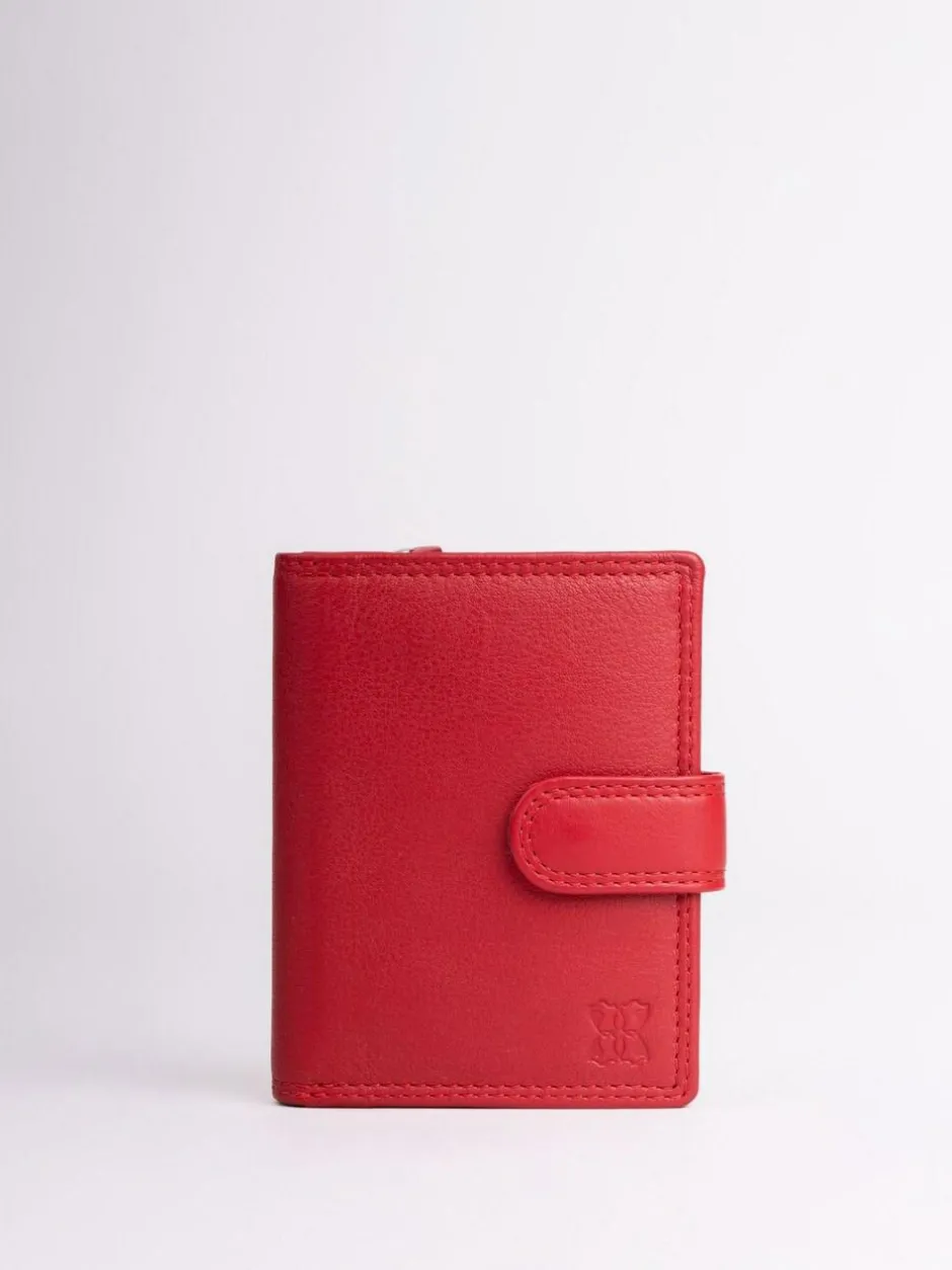 Lakeland Leather Red Small Tab Purse Hot