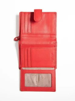 Lakeland Leather Red Small Tab Purse Hot