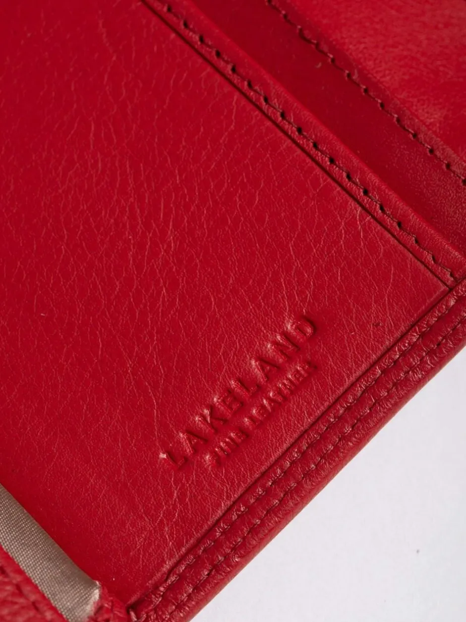 Lakeland Leather Red Small Tab Purse Hot