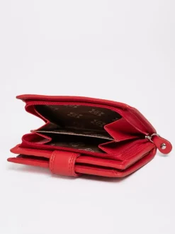 Lakeland Leather Red Small Tab Purse Hot