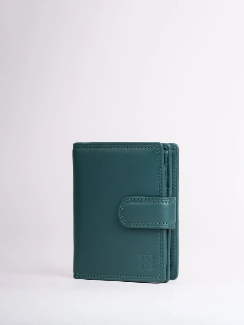 Lakeland Leather Teal Green Small Tab Purse New