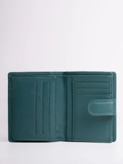 Lakeland Leather Teal Green Small Tab Purse New