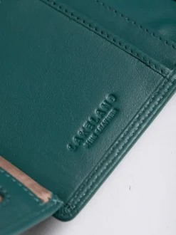 Lakeland Leather Teal Green Small Tab Purse New