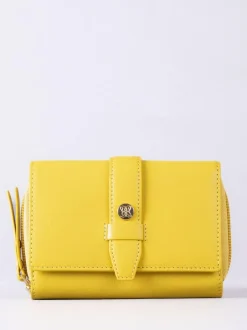 Lakeland Leather Yellow Medium Icon Stud Tab Purse Best