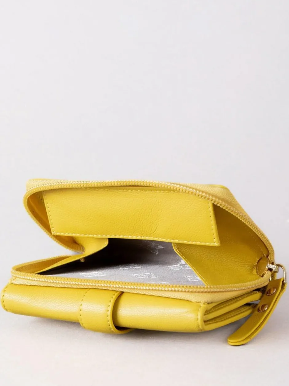 Lakeland Leather Yellow Medium Icon Stud Tab Purse Best