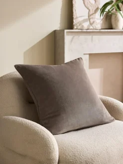 Next Latte 59 x 59cm Soft Velour Cushion New