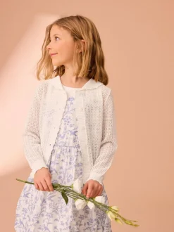 Laura Ashley Ecru White Knit Cardigan Sale