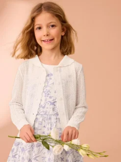 Laura Ashley Ecru White Knit Cardigan Sale