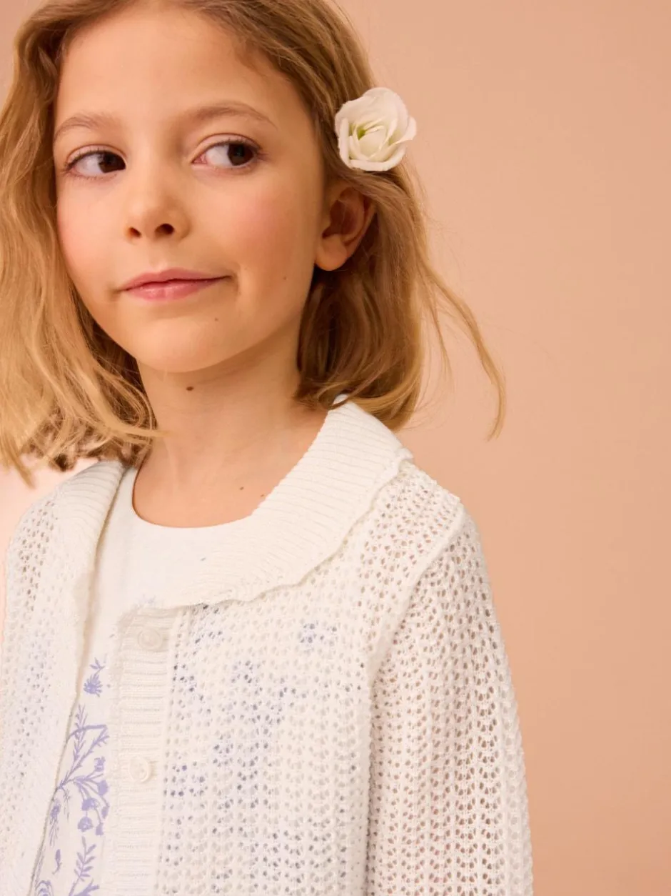 Laura Ashley Ecru White Knit Cardigan Sale