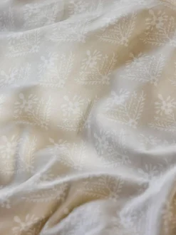 Laura Ashley Natural Ladyfern 100% Cotton Duvet Cover and Pillowcase Set Discount