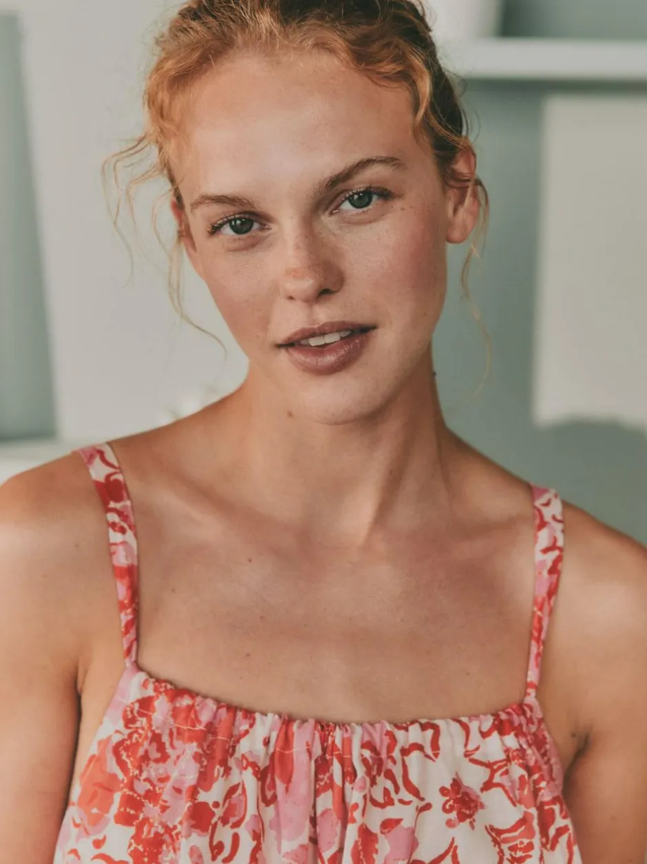 Laura Ashley Pink Peony Cotton Scalloped Slip Nightie Online