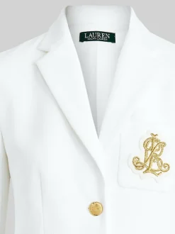 Lauren Ralph Lauren White Anfisa Bullion Jacquard Blazer Discount