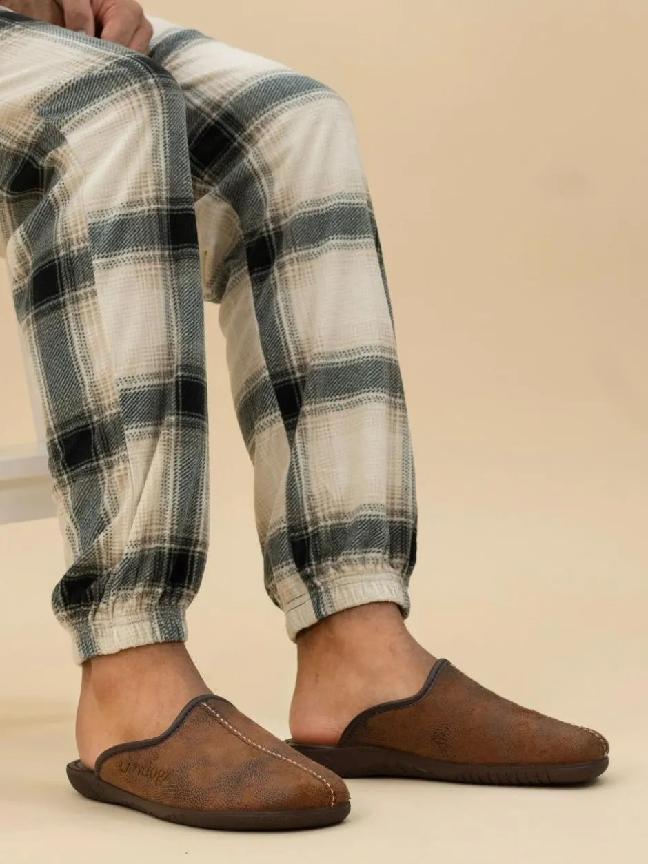 Lazy Dogz Blue Tees II Slip On Mule Slippers Brown Best