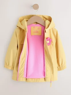 Next Waterproof Cagoule Jacket (6mths-7yrs) Lemon 3D Flower Best