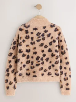 Next Fluffy Jumper (3-16yrs) Leopard Animal Hot