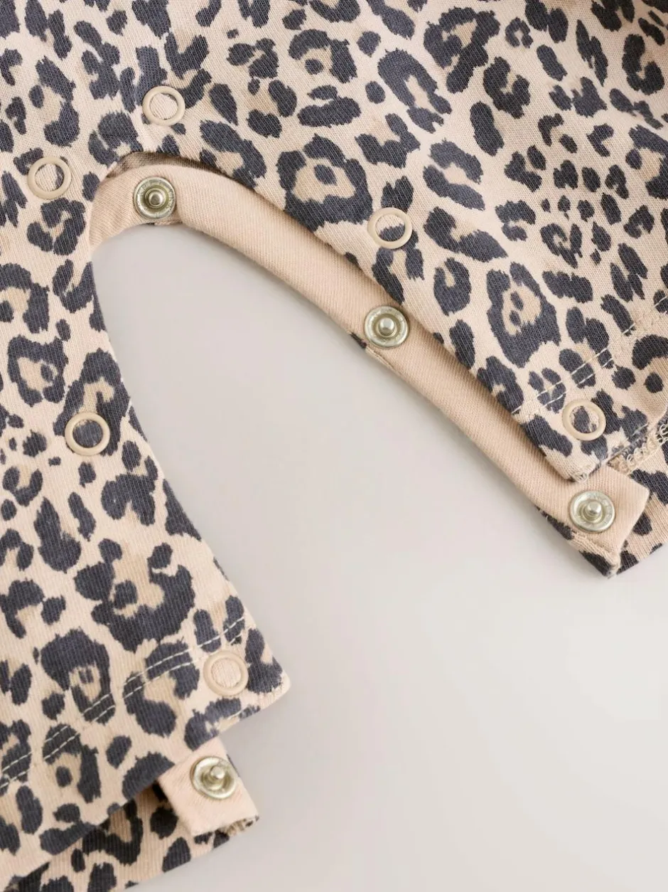 Next Baby Jersey Dungarees and Bodysuits Set 2 Piece (0mths-3yrs) Leopard Print Sale