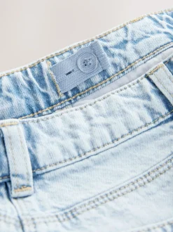 Next 100% Cotton Frayed Edge Distressed Shorts (3-16yrs) Light Blue Best