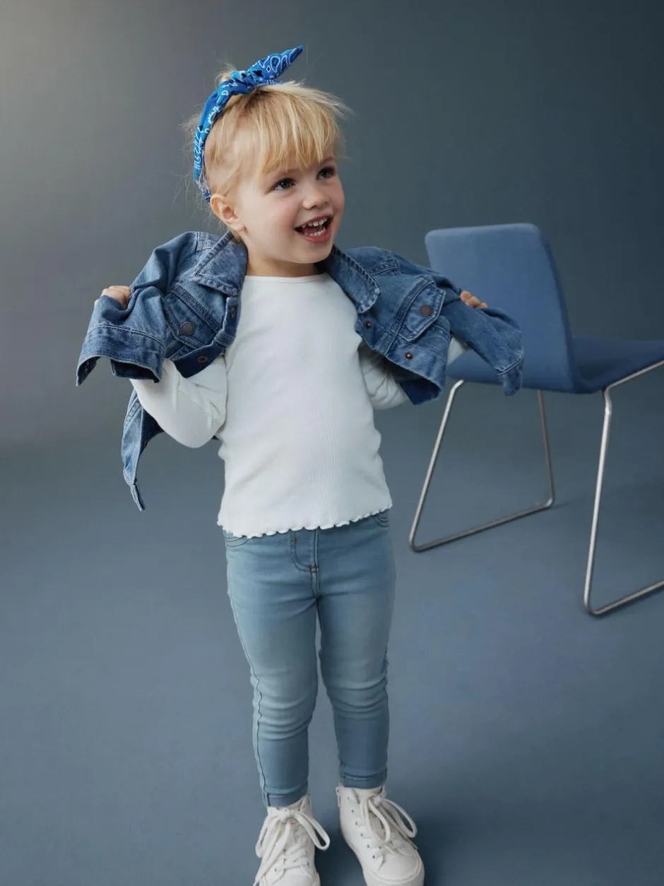 Next 1 Pack Elasticated Waist Jeggings (3mths-7yrs) Light Blue Denim Online