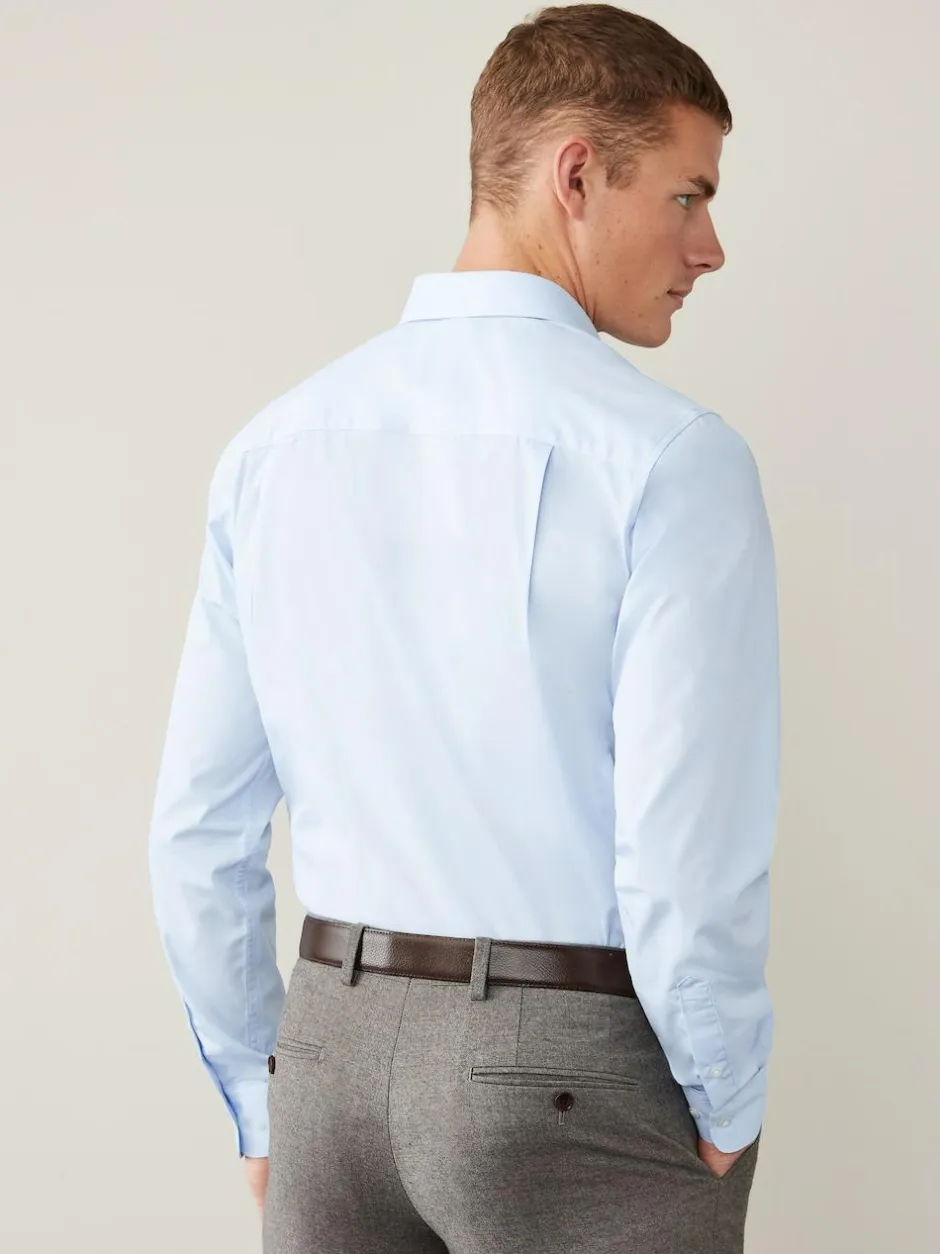 Next Light Blue Regular Fit Easy Care Single Cuff Smart Shirt Hot
