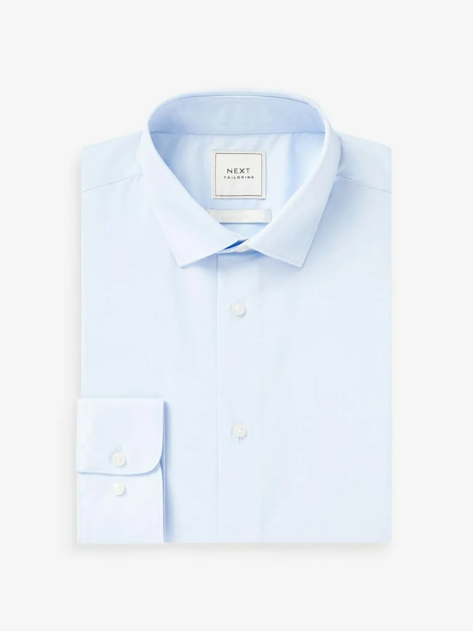 Next Light Blue Regular Fit Easy Care Single Cuff Smart Shirt Hot