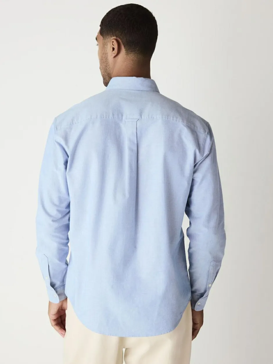 Next Light Blue Regular Fit Long Sleeve Oxford Shirt Discount