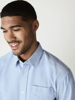 Next Light Blue Regular Fit Long Sleeve Oxford Shirt Discount