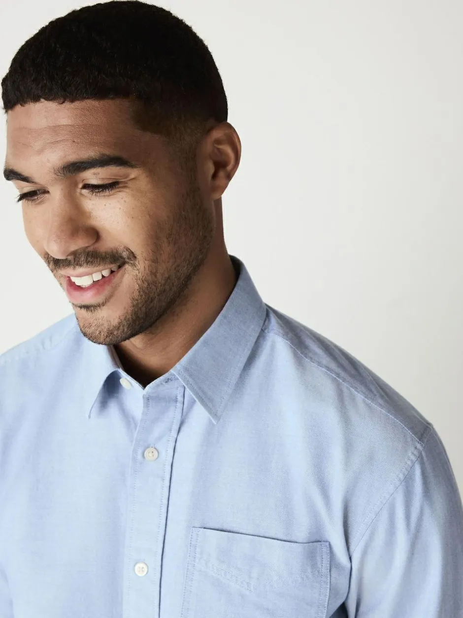 Next Light Blue Regular Fit Long Sleeve Oxford Shirt Discount