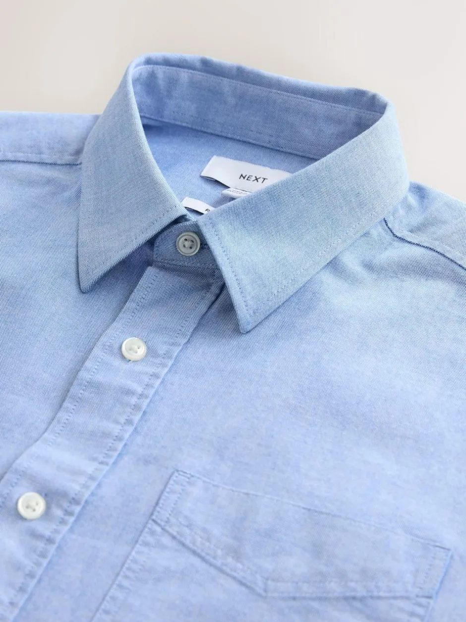 Next Light Blue Regular Fit Long Sleeve Oxford Shirt Discount