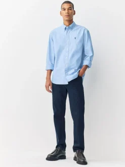 Next Light Blue Regular Fit Long Sleeve Oxford Shirt