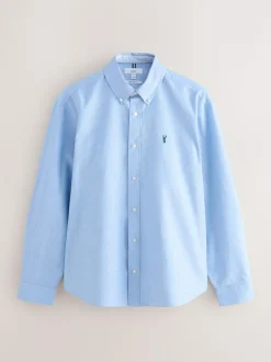 Next Light Blue Regular Fit Long Sleeve Oxford Shirt