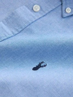 Next Light Blue Regular Fit Short Sleeve Oxford Shirt Sale