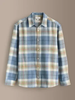 Next Light Blue Signature Long Sleeve Check Shirt Online