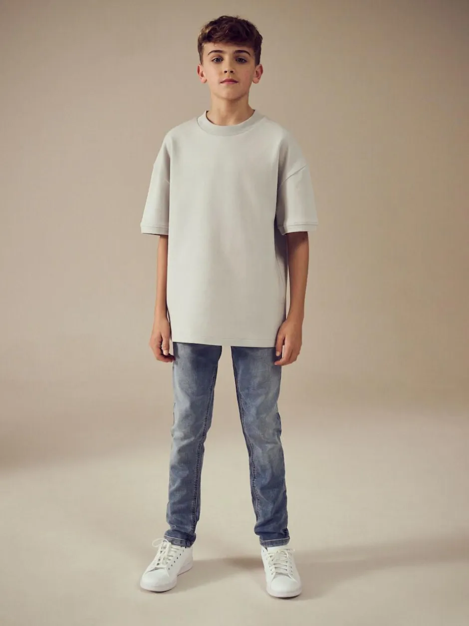 Next Skinny Fit Stretch Elasticated Waist Jeans (3-16yrs) Light Blue Outlet