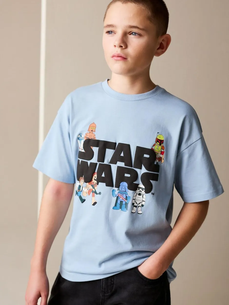 Next Star Wars T-Shirt (3-16yrs) Light Blue Online