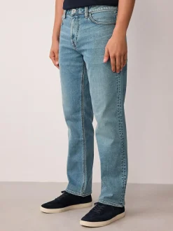 Next Light Blue Straight Fit Motionflex Jeans Outlet