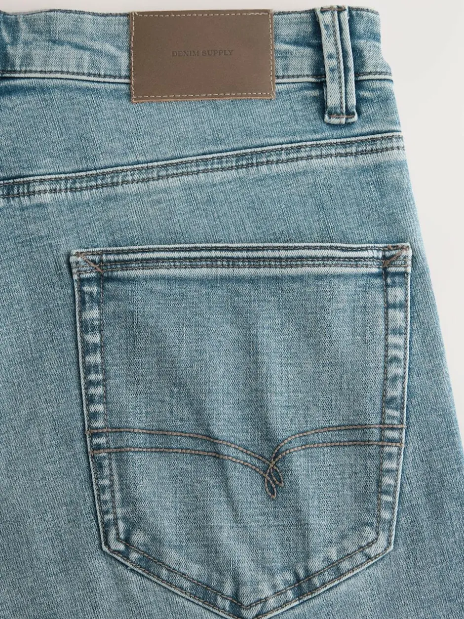 Next Light Blue Straight Fit Motionflex Jeans Outlet