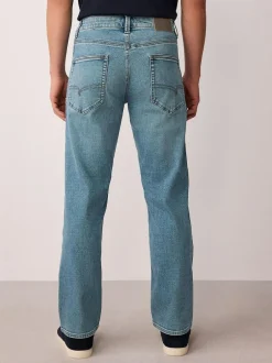 Next Light Blue Straight Fit Motionflex Jeans Outlet