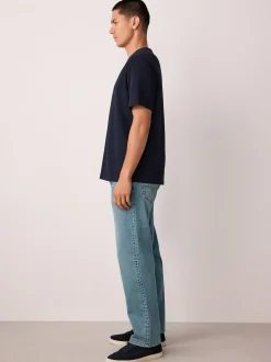 Next Light Blue Straight Fit Motionflex Jeans Outlet