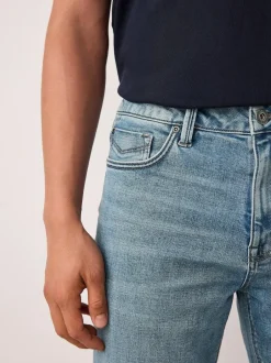 Next Light Blue Straight Fit Motionflex Jeans Outlet