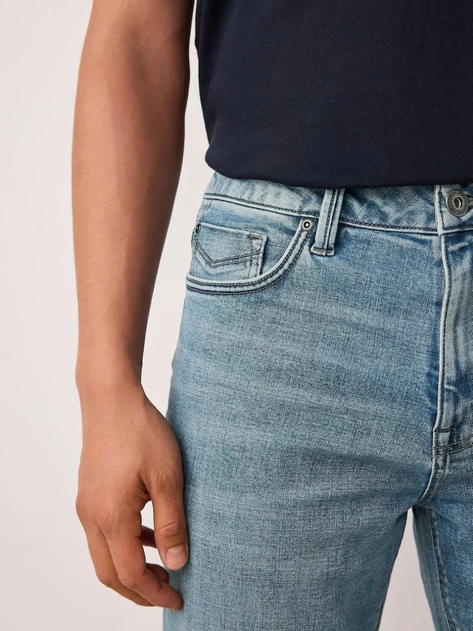 Next Light Blue Straight Fit Motionflex Jeans Outlet