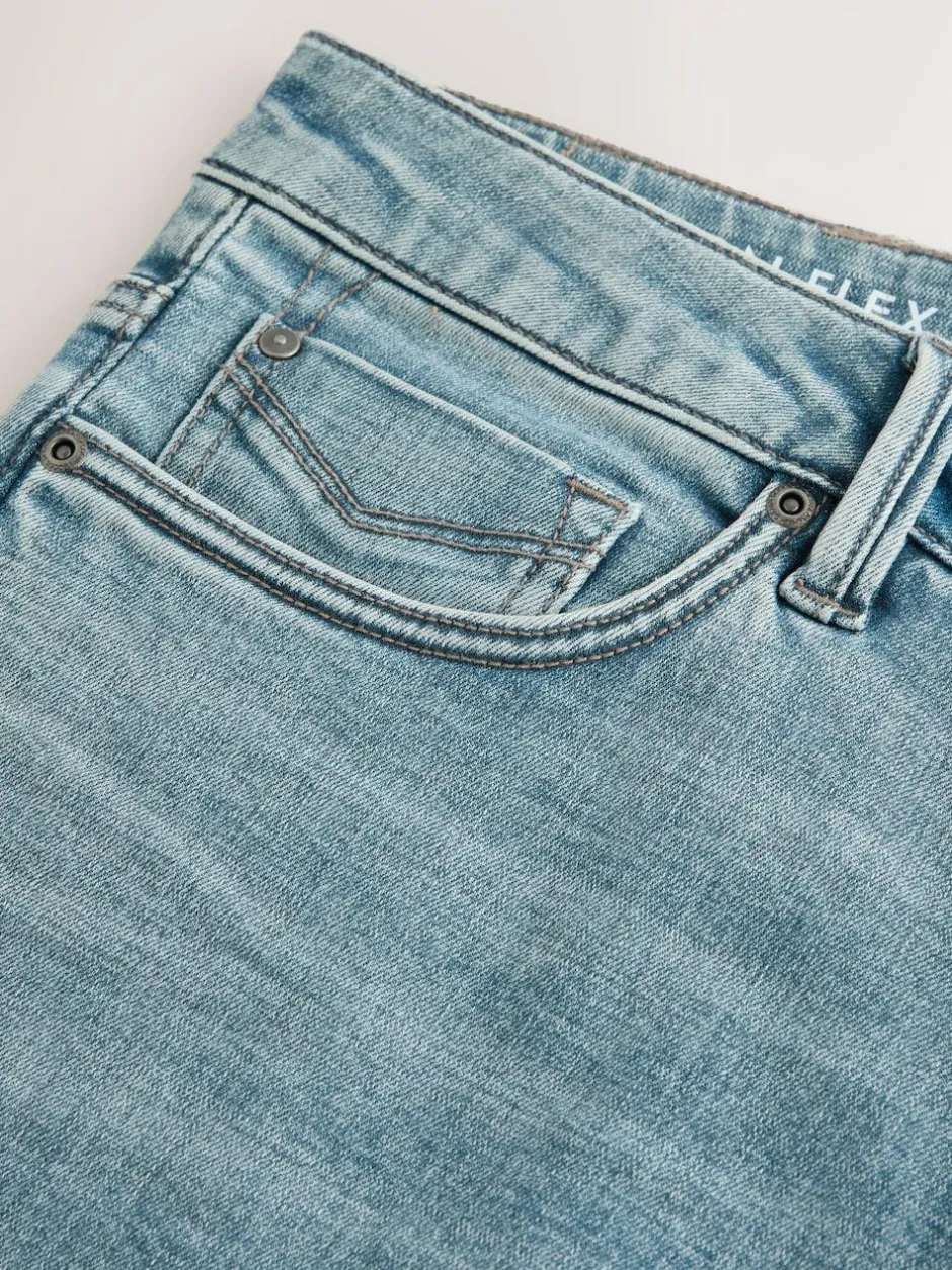 Next Light Blue Straight Fit Motionflex Jeans Outlet