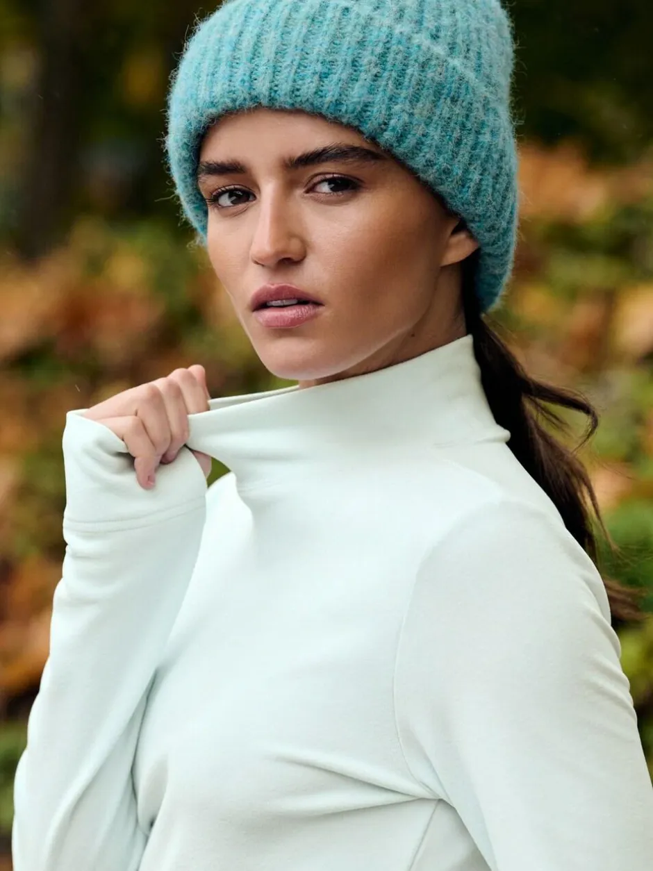 Next Thermal Soft Touch Long Sleeve High Neck Top Light Blue