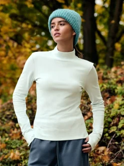 Next Thermal Soft Touch Long Sleeve High Neck Top Light Blue