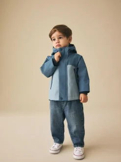 Next Waterproof Fleece Lined Anorak (3mths-7yrs) Light Blue Online